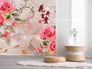 Фотошпалери 3д троянди і кулі - 2