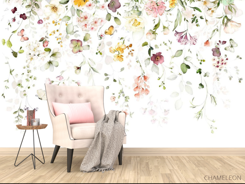 Фотообои Нежные цветы из потолка - 4