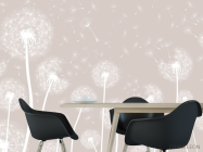 Фотошпалери кульбаби бежеві - 1