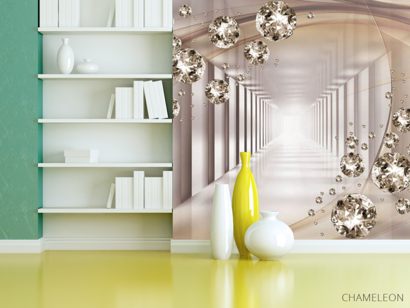 Фотошпалери 3Д тунель з камінням - 3