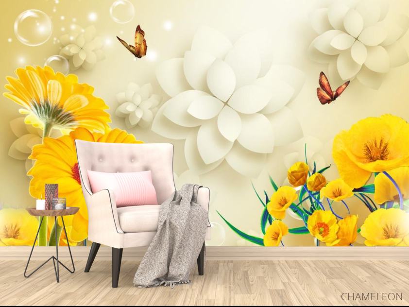 Фотообои Желтые герберы 3д - 4