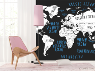 Фотошпалери Карта на чорному тлі - 4