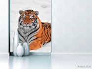 Фотообои Тигр в снегу - 1