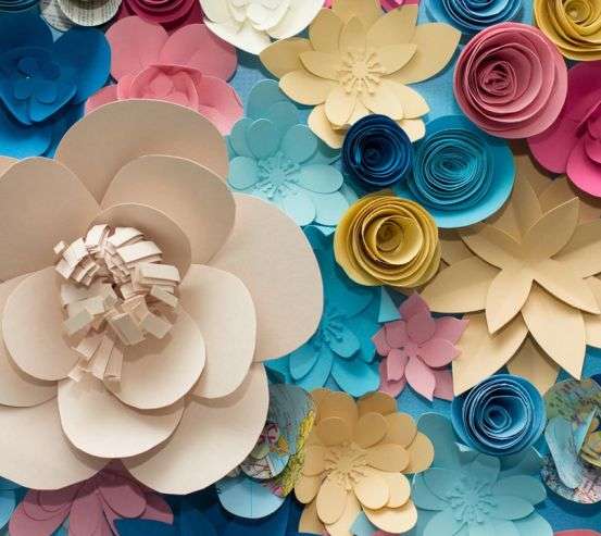 Фотообои разноцветные буажные цветы Фотообои разноцветные буажные цветы 21033