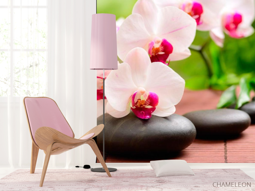 Фотошпалери Орхідеї біло-малинові - 4