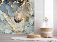 Фотошпалери Золотий fluid art - 2