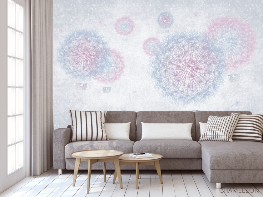 Фотообои Одуванчики фиолетовые - 3