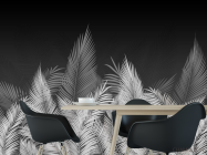 Фотошпалери листя в сірих відтінках - 1