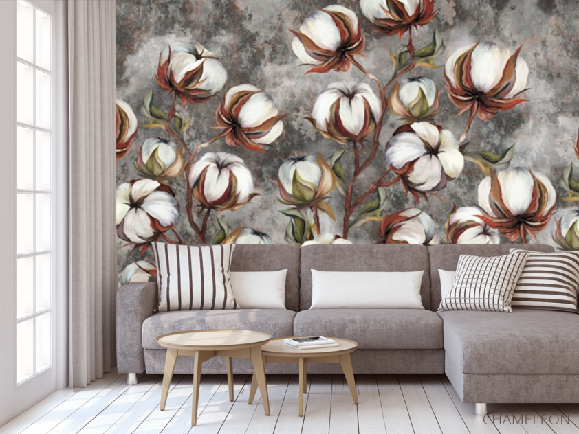 Фотообои Шерсть на фоне бетона - 3