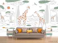 Фотообои Линейные жирафы - 1