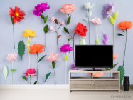 Фотообои объёмные искуственные цветы - 2