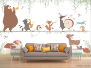 Фотообои Музыкальный ансамбль из животных - 1