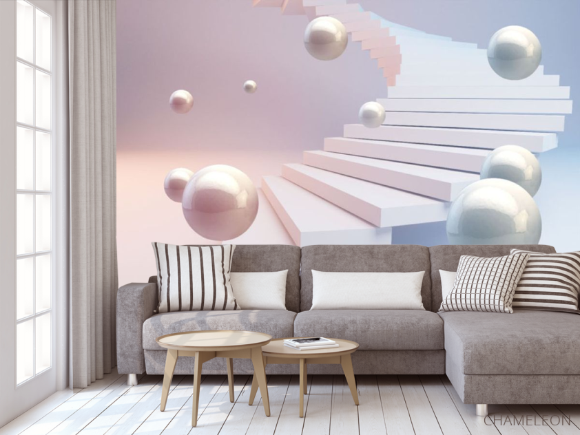 Фотообои 3д пули и розовое небо - 3