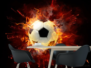 Фотошпалери М'яч у вогні - 1