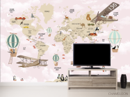 Фотообои Розовая карта на украинском - 2