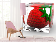 Фотошпалери Полуниця по льоду - 4