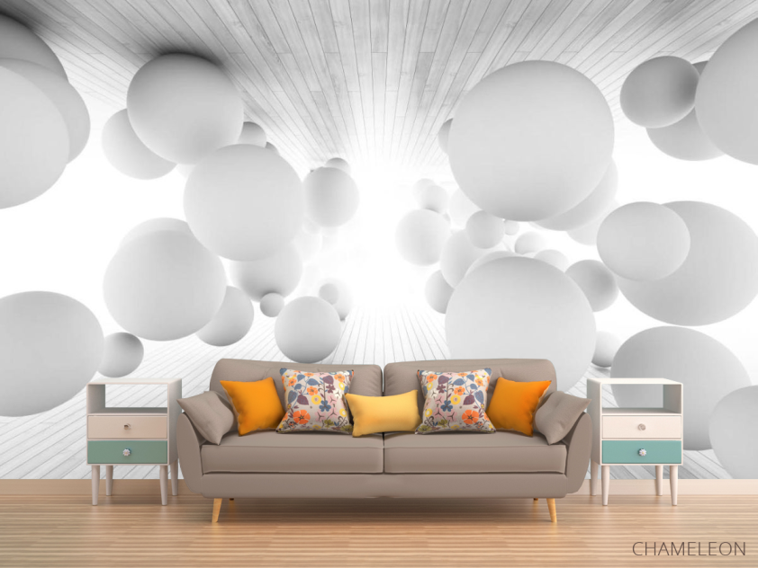 Фотообои Шары серые 3д обьем - 1