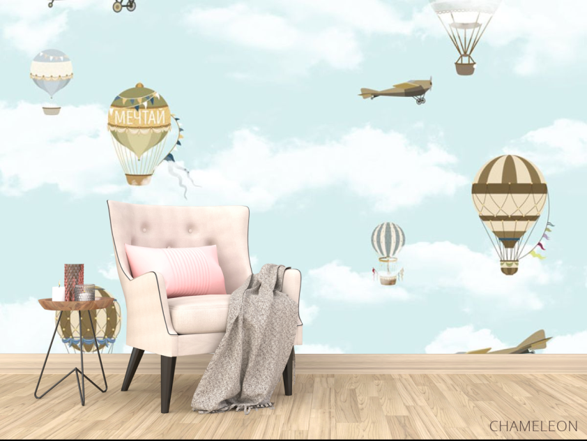 Фотообои Самолеты и воздушные шары - 4