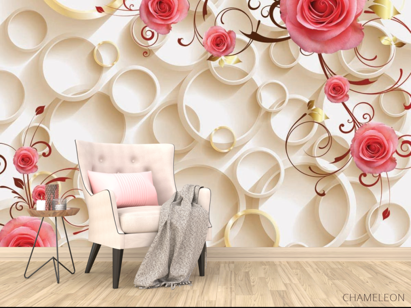 Фотообои в кухню 3д цветы - 4