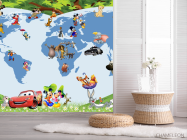 Фотошпалери Карта з діснеївськими героями - 2