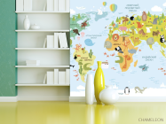Шпалери в дитячу Карта - 3