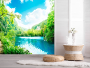Фотошпалери Доріжка, гора, вода - 2