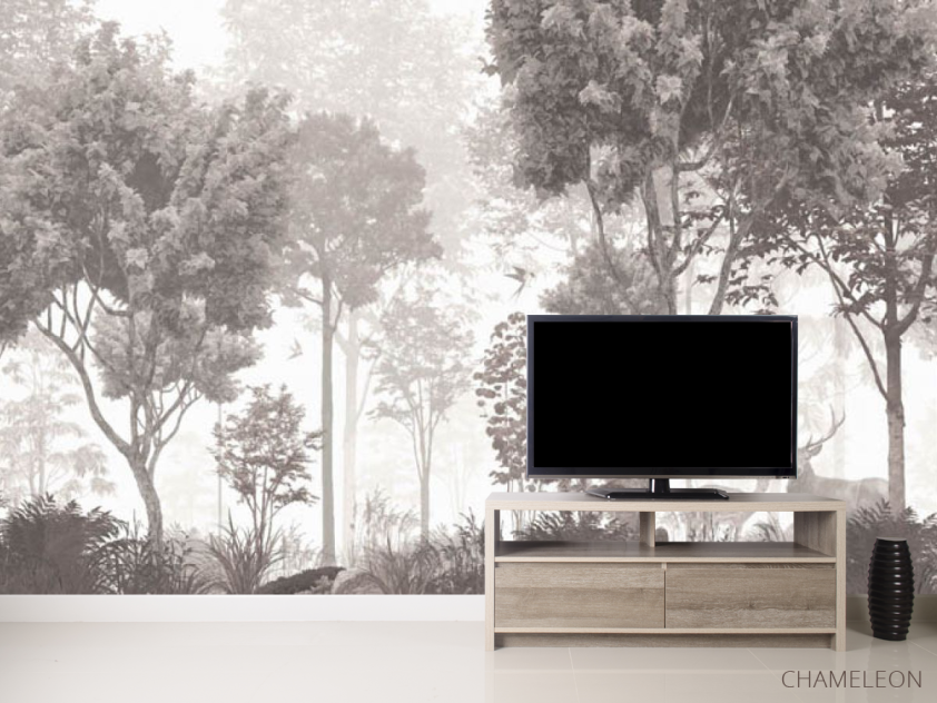 Фотообои Олени и деревья коричневые - 2