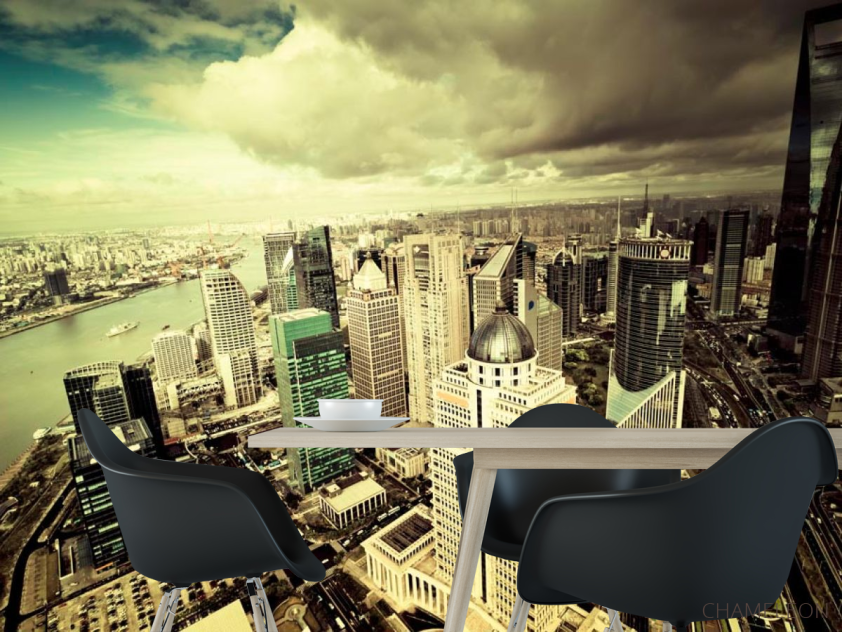 Фотошпалери Будинку, вода, хмари - 1