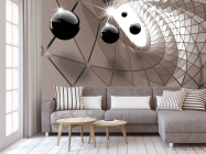 Фотообои Коричневый 3д тоннель - 3