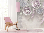 Фотошпалери Фіолетові квіти 3д - 4