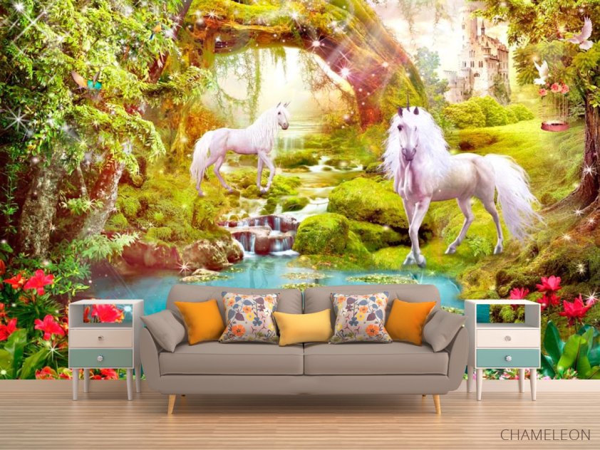 Фотообои Лошади, арка, вода - 1