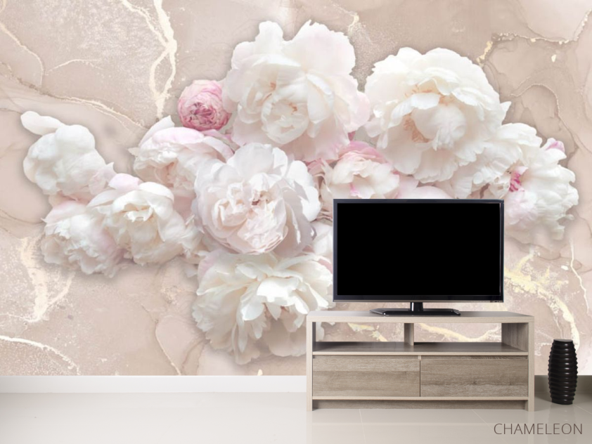 Фотообои Пионы с флюидом - 2