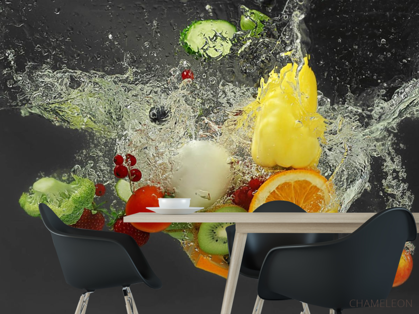 Фотошпалери фрукти у воді - 1