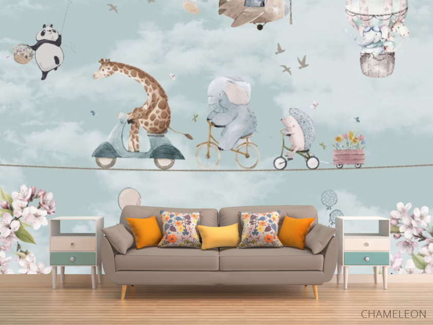 Фотообои Животные на велосипедах - 1