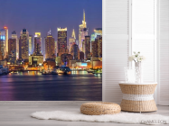 Фотошпалери фіолетовий вечірнє місто - 2