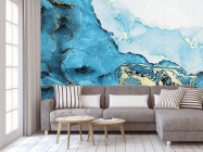 Фотообои Синий Fluid art - 3