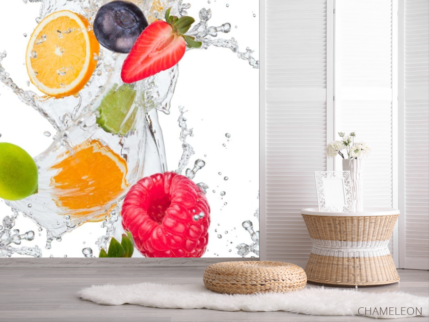 Фотошпалери фрукти з водою - 2
