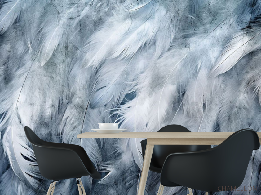 Фотошпалери Пір'я сині - 1