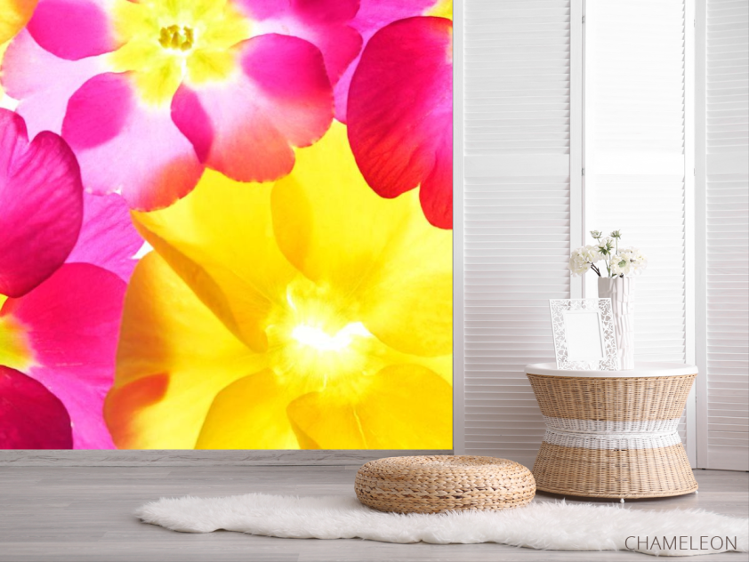 Фотошпалери Рожево-жовті квіти - 2