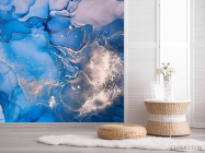 Фотошпалери Синій fluid art - 2