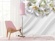 Фотошпалери Лілії на тлі атласу - 4