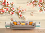 Фотообои Сакура 3d стереоскопическая - 1