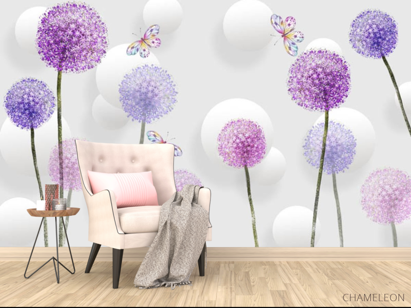 Фотообои цветные одуванчики - 4