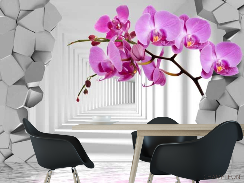 Фотошпалери 3D орхідея - 1