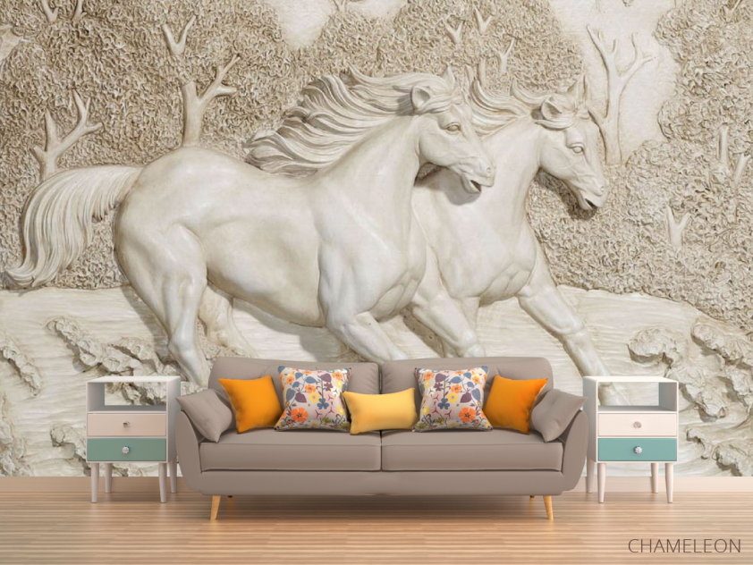Фотообои 3д лошадки - 1