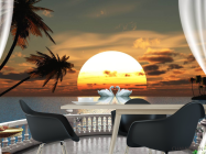 Фотошпалери Захід сонця за вікном - 1