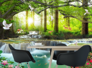 Фотошпалери Лісовий водоспад - 1