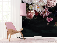 Фотошпалери Квіти на чорному тлі - 4