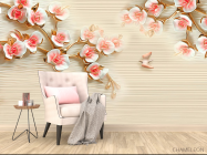 Фотообои Сакура 3d стереоскопическая - 4