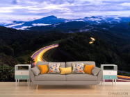 Фотообои горная вечерняя дорога - 1